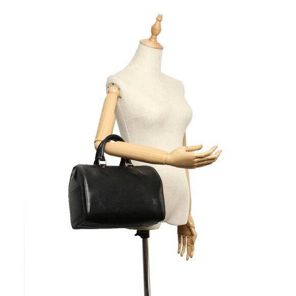 Authentic Louis Vuitton Black Epi Leather Speedy 25 Satchel Bag - Picture 8 of 16